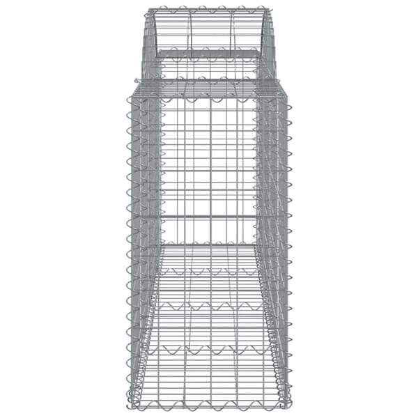 Gabioner bågformade 12 st 200x50x80/100 cm galvaniserat järn