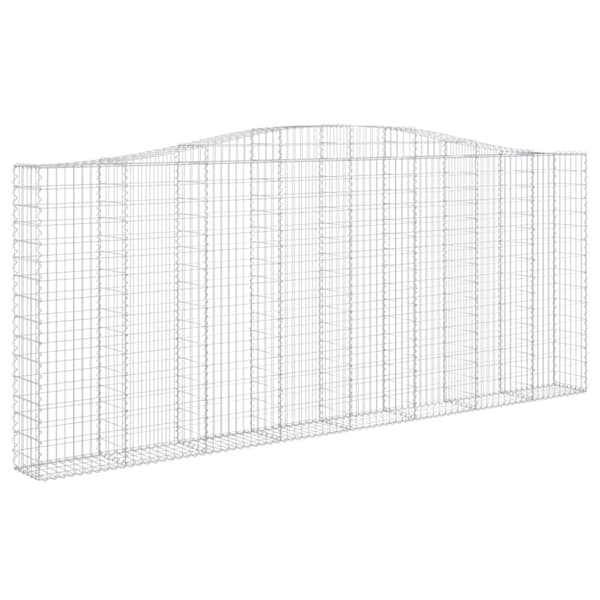 buede gabionkurve 3 stk. 400x30x160/180 cm galvaniseret jern