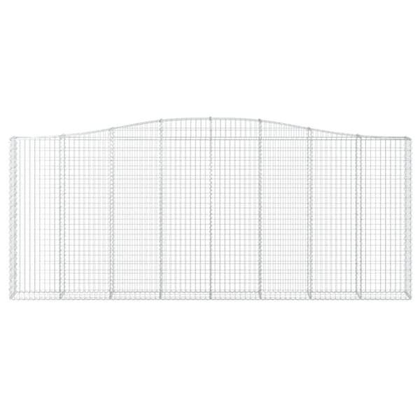 buede gabionkurve 3 stk. 400x30x160/180 cm galvaniseret jern