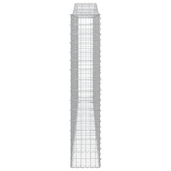 buede gabionkurve 3 stk. 400x30x160/180 cm galvaniseret jern