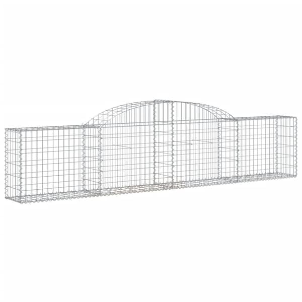 buede gabionkurve 9 stk. 300x30x60/80 cm galvaniseret jern