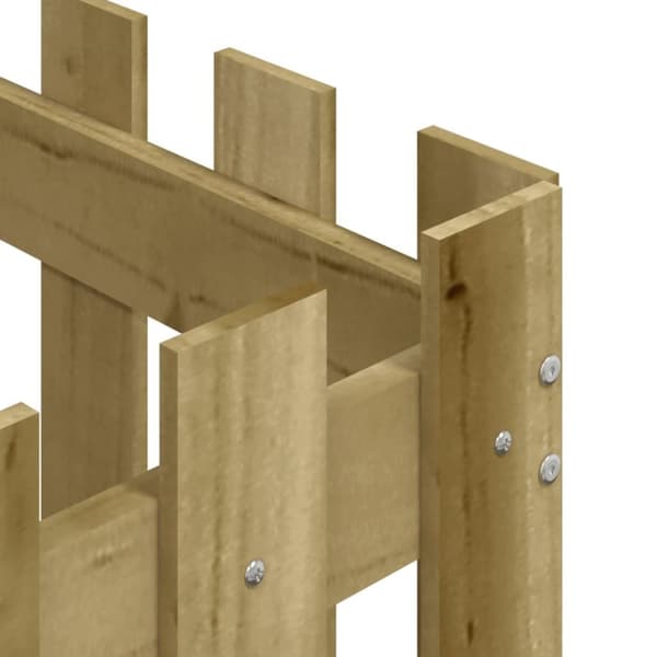 plantekasse med stakitdesign 50x50x50 cm imprægneret fyrretræ
