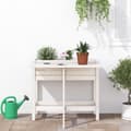 Miniatyrbillede 3 af 10: plantekasse med foldbar bordplade massivt fyrretræ hvid