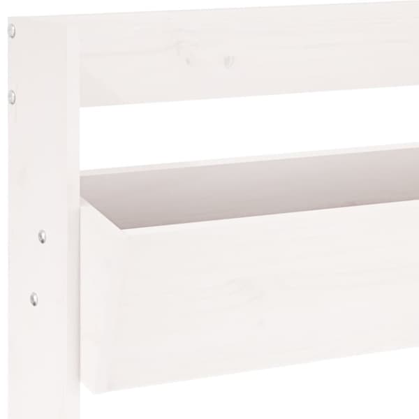 plantevæg 60x18,5x110 cm 3 niveauer massivt fyrretræ hvid