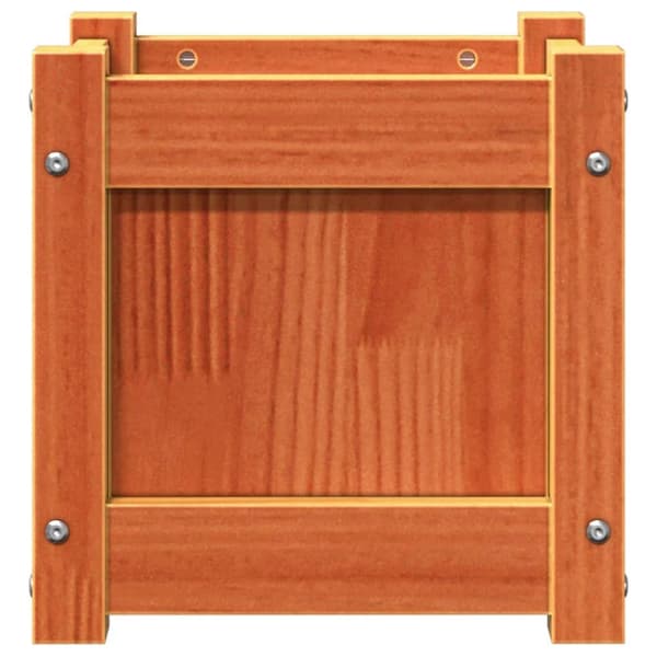 plantekasse 31x31x31 cm massivt fyrretræ gyldenbrun