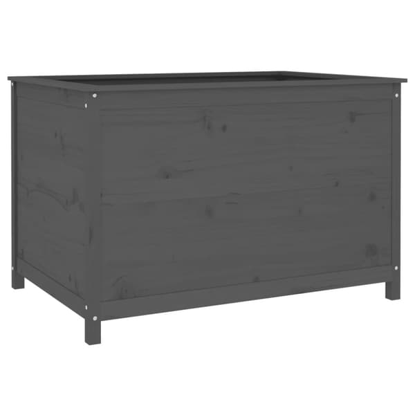 Korotettu kukkalaatikko harmaa 119,5x82,5x78 cm täysi mänty