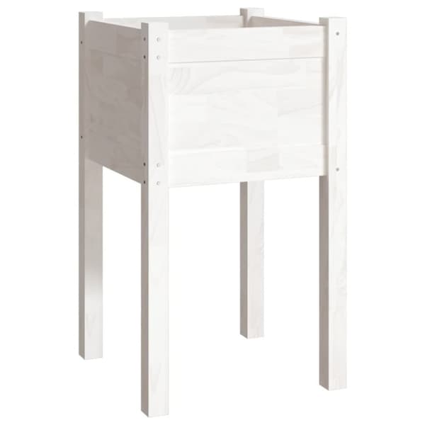 plantekasse 40x40x70 cm massivt fyrretræ hvid