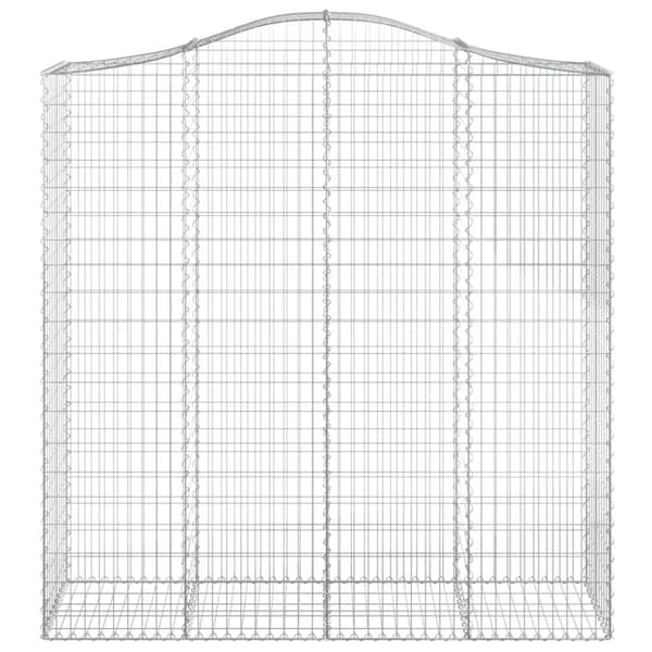Gabion bågformad 200x50x200/220 cm galvaniserat järn