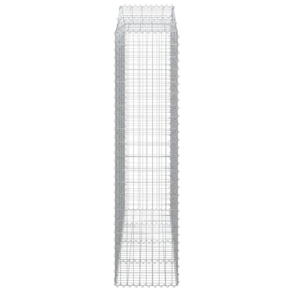 Gabion bågformad 200x50x200/220 cm galvaniserat järn