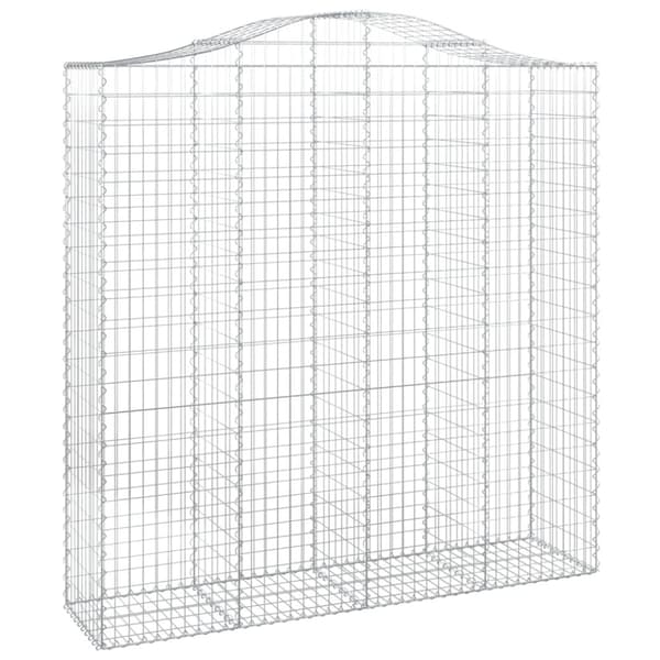 Gabion bågformad 200x50x200/220 cm galvaniserat järn