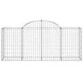 Miniatyrbillede 3 af 5: buet gabionkurv 200x50x80/100 cm galvaniseret jern
