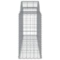 Miniatyrbillede 4 af 5: buet gabionkurv 200x50x80/100 cm galvaniseret jern