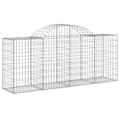 Miniatyrbillede 2 af 5: buet gabionkurv 200x50x80/100 cm galvaniseret jern