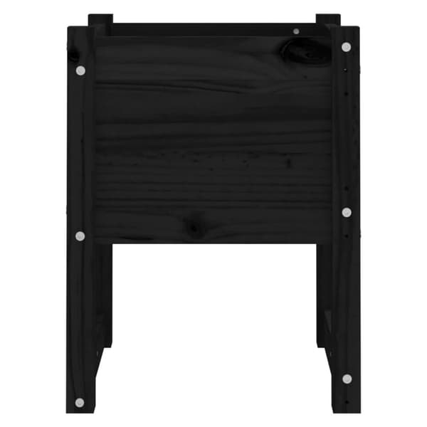 Odlingslåda Svart 40x40x52,5 cm massiv furu