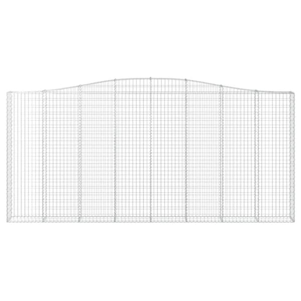 buet gabionkurv 400x30x180/200 cm galvaniseret jern