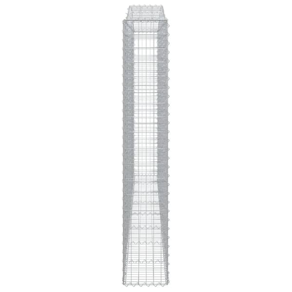 buet gabionkurv 400x30x180/200 cm galvaniseret jern