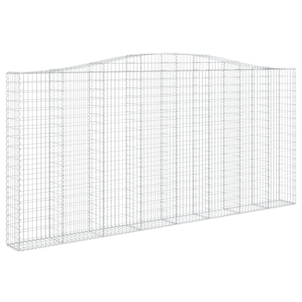 buet gabionkurv 400x30x180/200 cm galvaniseret jern
