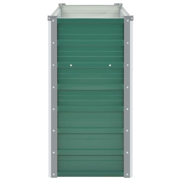 forhøjet plantekasse 100x40x77 cm galvaniseret stål grøn