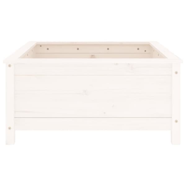 plantekasse 82,5x82,5x39 cm massivt fyrretræ hvid