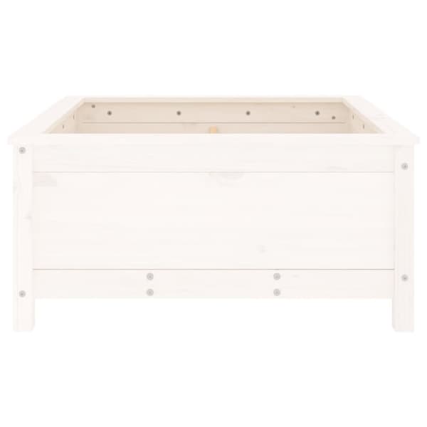 plantekasse 82,5x82,5x39 cm massivt fyrretræ hvid