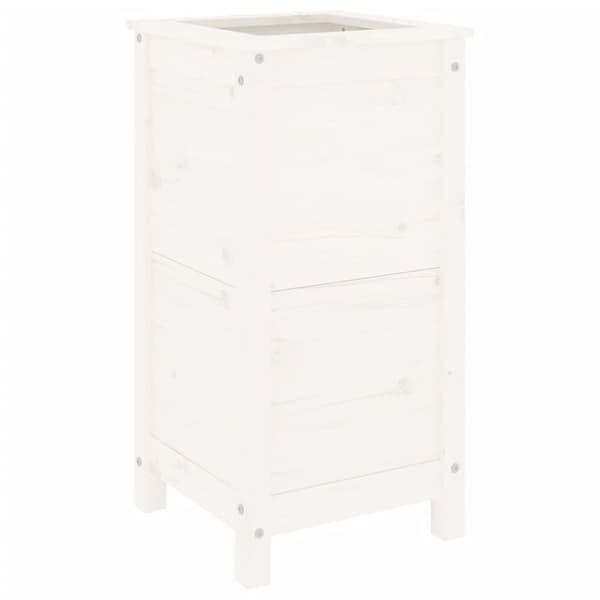 plantekasse 40x40x78 cm massivt fyrretræ hvid