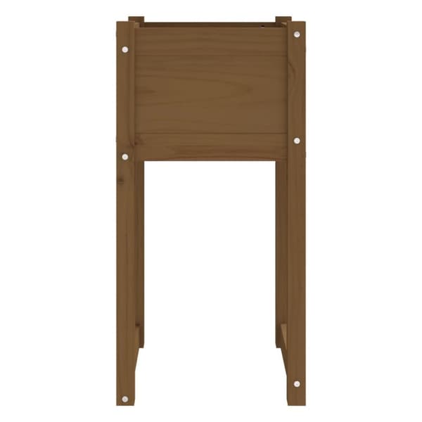 plantekasser 2 stk. 40x40x81 cm massivt fyrretræ gyldenbrun
