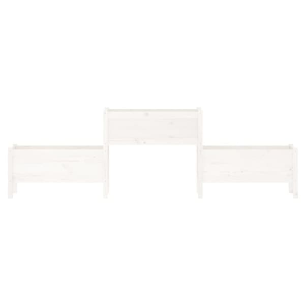 plantekasse 245,5x44x75 cm massivt fyrretræ hvid