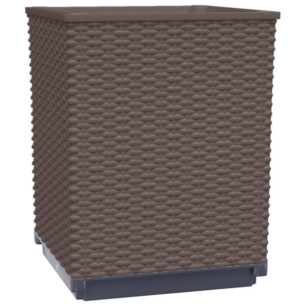 plantekasser 2 stk. 30x30x37 cm polypropylen brun