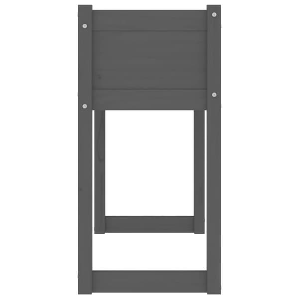 plantekasse 78x40x81 cm massivt fyrretræ grå