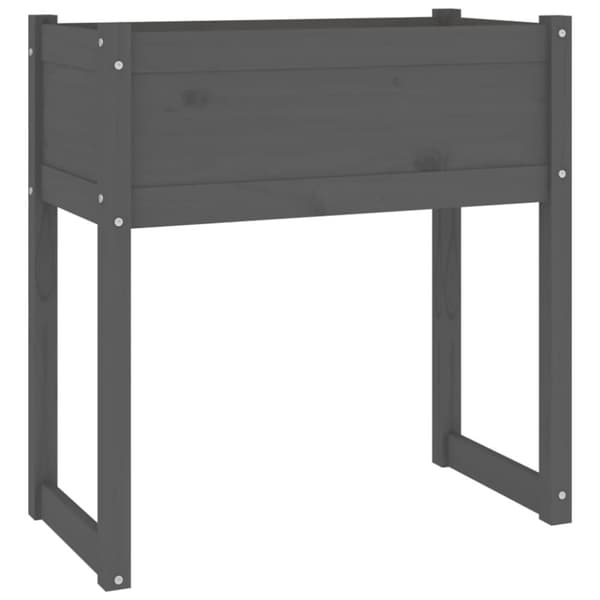 plantekasse 78x40x81 cm massivt fyrretræ grå