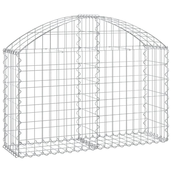 buet gabionkurv 100x30x60/80 cm galvaniseret jern