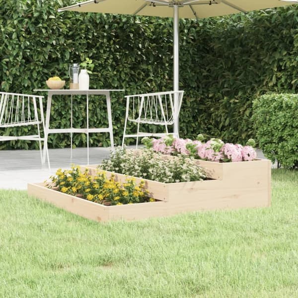 plantekasse 107x107x27 cm massivt fyrretræ