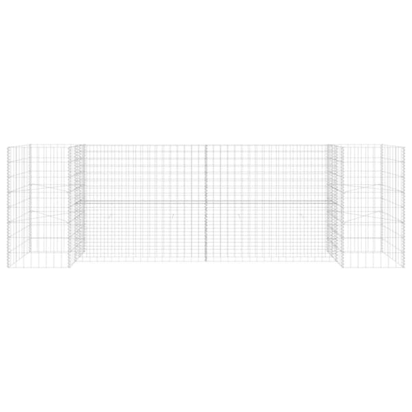 H-formet gabion-plantekasse 260x40x80 cm stål