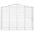 Miniatyrbillede 4 af 6: buede gabionkurve 2 stk. 200x50x140/160 cm galvaniseret jern