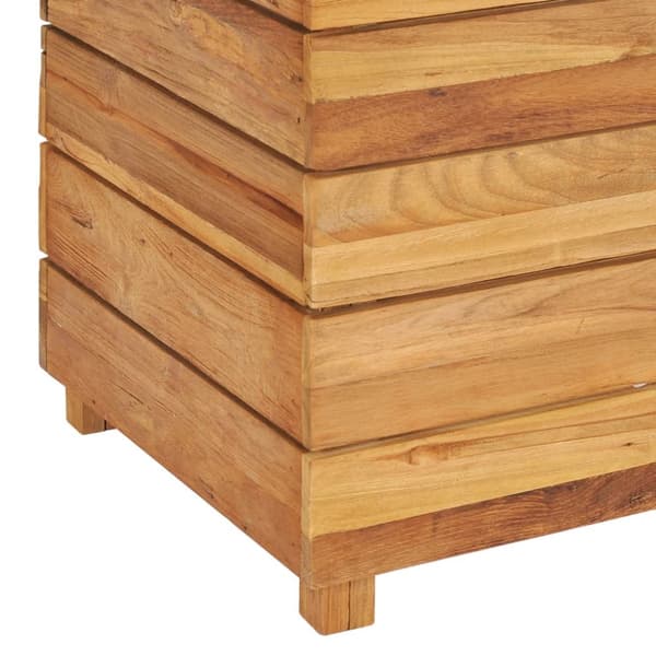 højbed 100x40x55 cm genanvendt teaktræ og stål