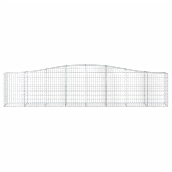 Kaarevat kivikorit 9 kpl 400x50x80/100 cm galvanoitu rauta
