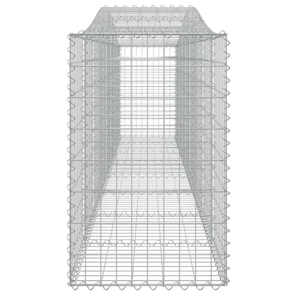 Kaarevat kivikorit 9 kpl 400x50x80/100 cm galvanoitu rauta