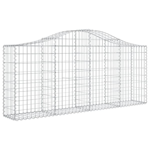 Kaarevat kivikorit 10 kpl 200x30x80/100 cm galvanoitu rauta