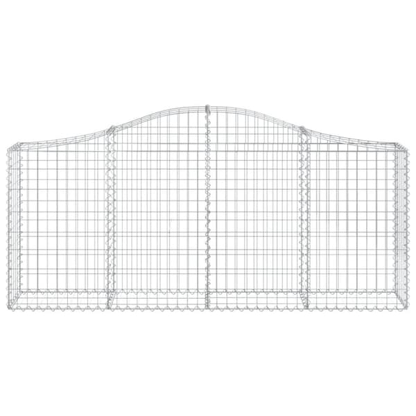 Kaarevat kivikorit 10 kpl 200x30x80/100 cm galvanoitu rauta