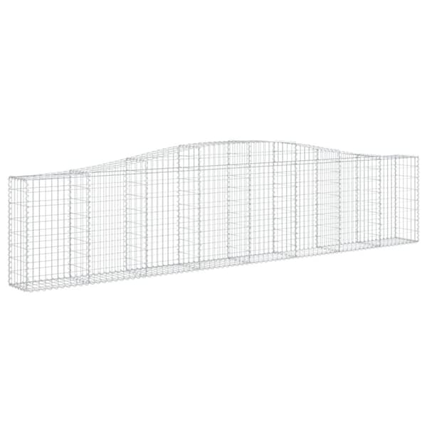 Kaarevat kivikorit 9 kpl 400x30x80/100 cm galvanoitu rauta