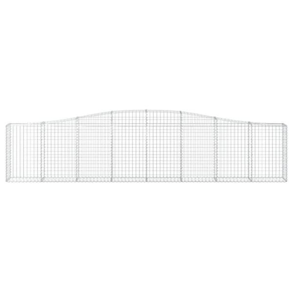 Kaarevat kivikorit 9 kpl 400x30x80/100 cm galvanoitu rauta