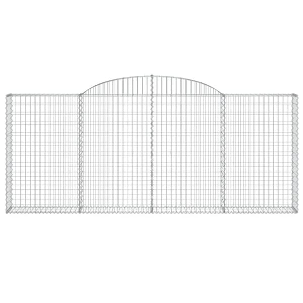 Kaarevat kivikorit 2 kpl 300x30x120/140 cm galvanoitu rauta