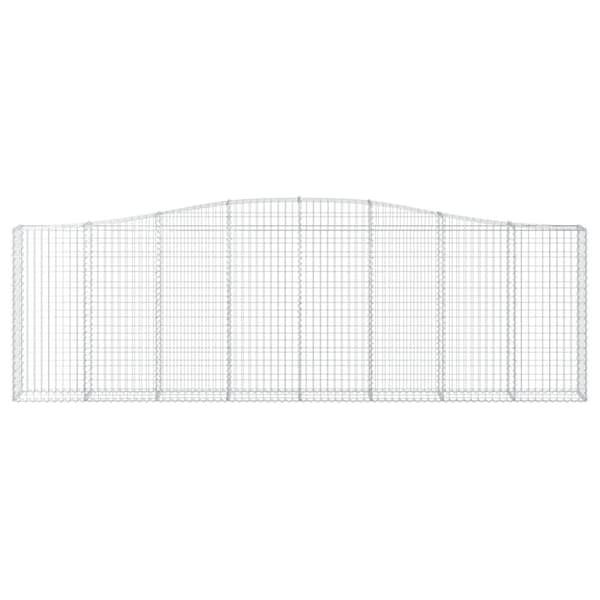 buede gabionkurve 4 stk. 400x30x120/140 cm galvaniseret jern