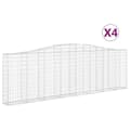 Miniatyrbillede 2 af 6: buede gabionkurve 4 stk. 400x30x120/140 cm galvaniseret jern