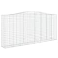 Miniatyrbillede 3 af 6: buede gabionkurve 3 stk. 400x50x180/200 cm galvaniseret jern