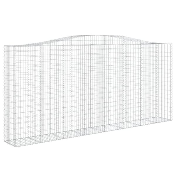 buede gabionkurve 3 stk. 400x50x180/200 cm galvaniseret jern