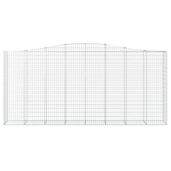 buede gabionkurve 3 stk. 400x50x180/200 cm galvaniseret jern