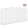 Miniatyrbillede 2 af 6: buede gabionkurve 3 stk. 400x50x180/200 cm galvaniseret jern
