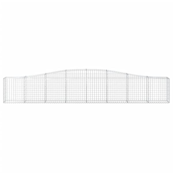 Kaarevat kivikorit 5 kpl 400x30x60/80 cm galvanoitu rauta