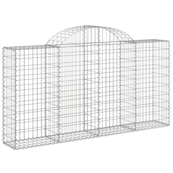 Kaarevat kivikorit 10 kpl 200x30x100/120 cm galvanoitu rauta